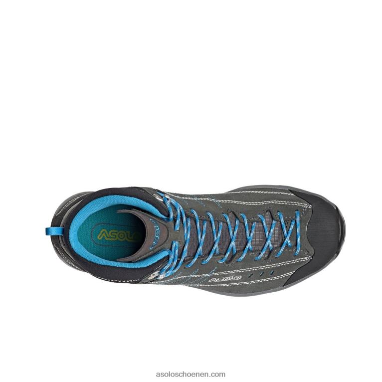 Asolo nucleon mid gv vrouwen RRT0814 grafiet/zilver/cyaanblauw